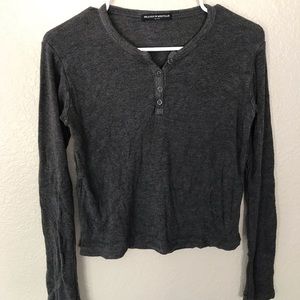 Brandy Melville Knit Button Up Long Sleeve